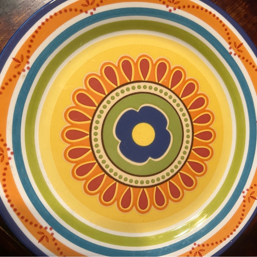 Pier 1 Mexicali Ironstone Salad Luncheon Plates 8 3/4"8.75" diameter